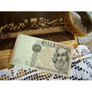 画像: イタリアのリラ紙幣　1000リラ　マルコ・ポーロ 【カラー・ブラウン】