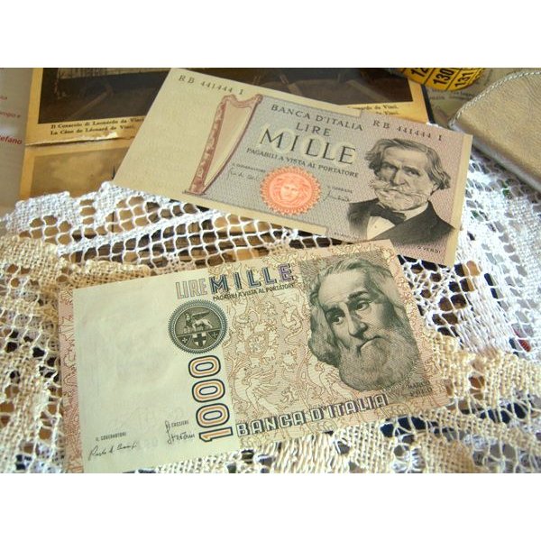 画像2: イタリアのリラ紙幣　1000リラ　マルコ・ポーロ 【カラー・ブラウン】 (2)