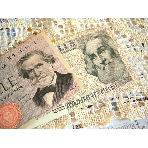 画像5: イタリアのリラ紙幣　1000リラ　ジュゼッペ・ヴェルディ【カラー・ブラウン】 (5)