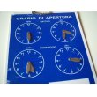 画像2: イタリア語表記営業時間表　ORARIO DI APERTURA 時計・チェーン付き 【カラー・ブルー】【カラー・ホワイト】 (2)