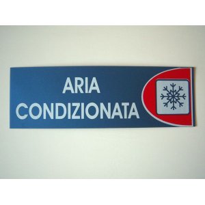 画像: イタリア語表記シール貼付けタイプ  エアコン効いてます ARIA CONDIZIONATA 【カラー・レッド】【カラー・ホワイト】【カラー・ブルー】
