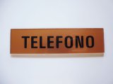 画像: イタリア語表記シール貼付けタイプ  電話　TELEFONO【カラー・イエロー】【カラー・ブラック】