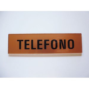 画像: イタリア語表記シール貼付けタイプ  電話　TELEFONO【カラー・イエロー】【カラー・ブラック】