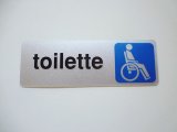 画像: イタリア語表記シール貼付けタイプ  お手洗い　車いす用 Toilette sedia rotelle【カラー・ブルー】【カラー・ホワイト】