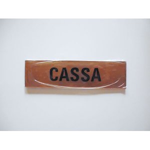 画像: イタリア語表記貼付けタイプ レジ CASSA 【カラー・イエロー】【カラー・ブラック】