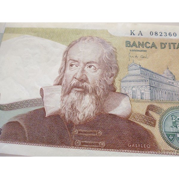 画像4: イタリアのリラ紙幣　2000リラ　ガリレオ・ガリレイ【カラー・グリーン】 (4)