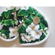 画像3: イタリア製　花柄鍋つかみ　２つセット　コットン100%【カラー・グリーン】【カラー・ホワイト】 (3)