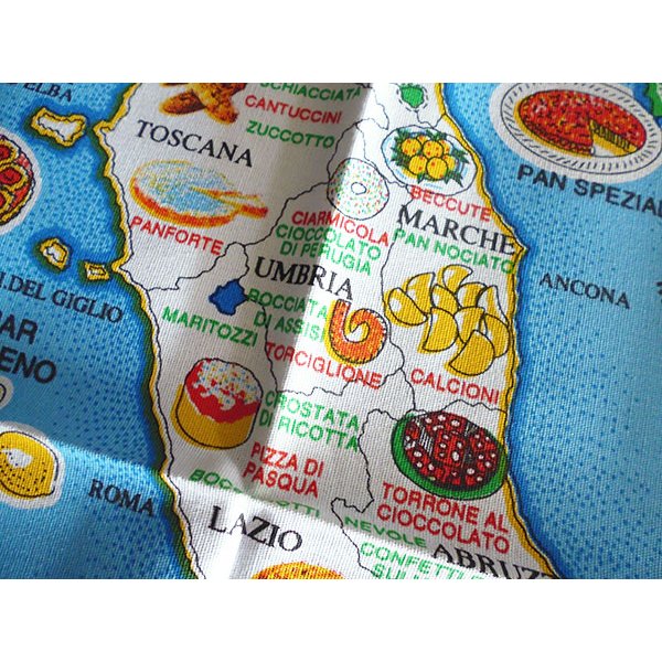 画像4: イタリア・お菓子マップ☆イタリア製コットン大判タペストリー 12枚セット　【カラー・マルチ】 (4)