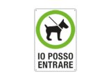 画像: イタリア語表記 ペットは入れます IO POSSO ENTRARE 20 x 30 cm