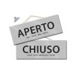 画像1: イタリア語表記営業・休業表記札　APERTO/CHIUSO　チェーン付き 【カラー・グレー】 (1)