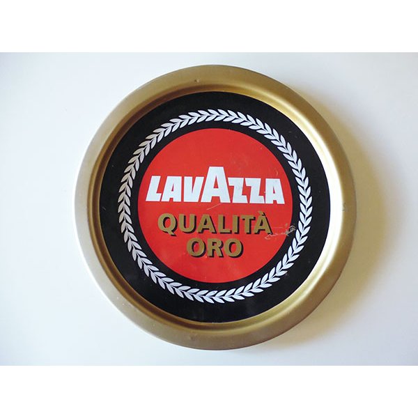 画像1: 【一点限り】イタリア LAVAZZA ラヴァッツァ　アンティークトレー　【カラー・ブラック】【カラー・レッド】 (1)