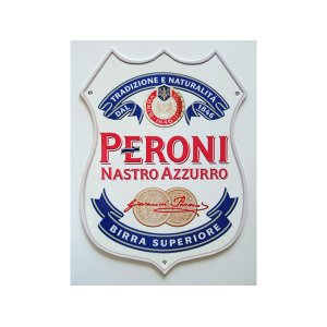 画像: 【数量限定】アンティーク風 サインプレート イタリアビール PERONI NASTRO AZZURO BIRRA SUPERIORE【カラー・ブルー】【カラー・レッド】