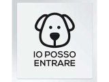 画像: 【4サイズ】イタリア語表記 ペットは入れます IO POSSO ENTRARE 5 x 5, 10 x 10, 20 x 20, 30 x 30 cm