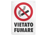 画像: イタリア語表記  禁煙　VIETATO FUMARE 20 x 26.5 cm 【カラー・レッド】【カラー・ホワイト】