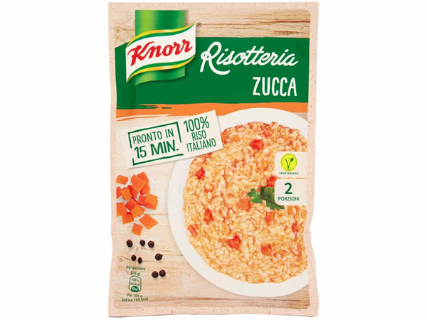 イタリア かぼちゃのリゾット インスタント食品 2人分 Knorr クノール - Knorr Risotto Zucca, 175g -  Antiquarium Milano