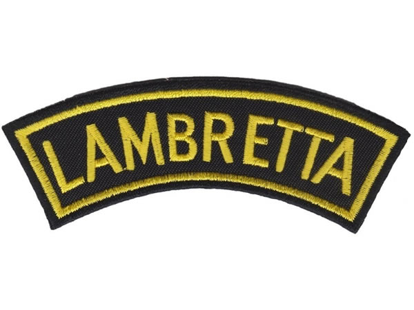 イタリア 刺繍ワッペン Patch - Lambretta - curve - gold - Innocenti