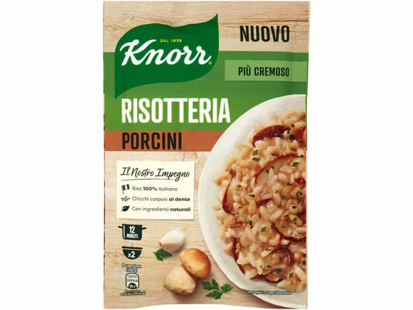 イタリア ポルチーニきのこのリゾット インスタント食品 2人分 Knorr クノール - Knorr - Risotteria, Funghi -  175 g - Antiquarium Milano