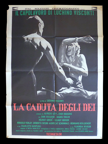 イタリア 映画 アンティークポスター La Caduta Degli Dei 1969 地獄に堕ちた勇者ども ルキノ ヴィスコンティ 33 X 70 Cm レストラン ショップ インテリア ディスプレイ 開店祝い Antiquarium Milano